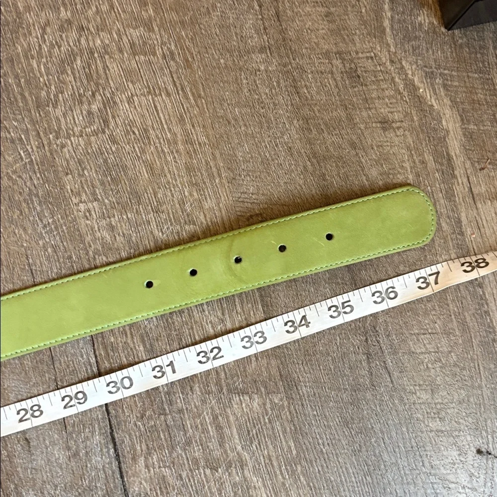 Echo Vintage Genuine Leather Lime Green Suede Belt size L